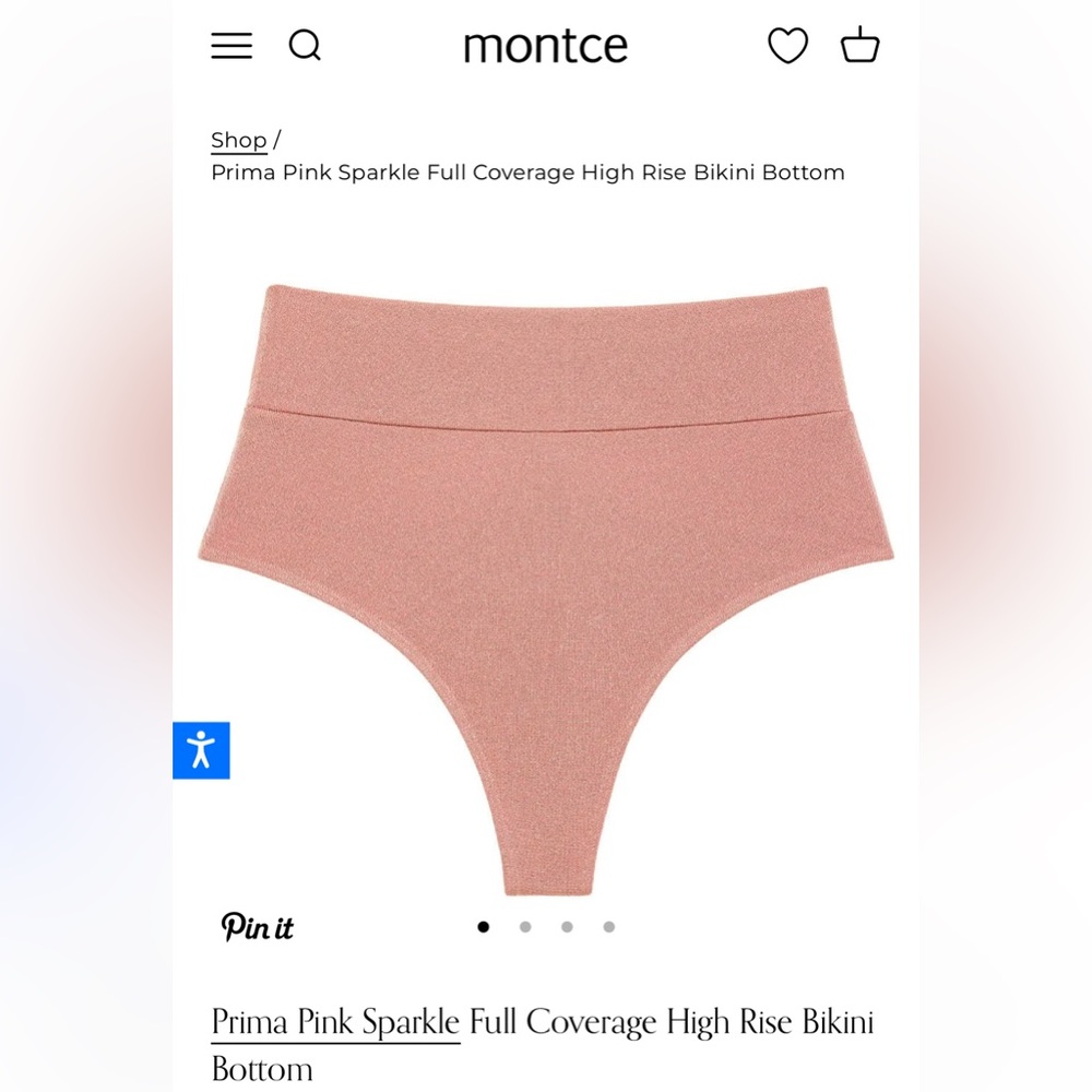 Montce Prima Pink Full Coverage Bikini Bottom